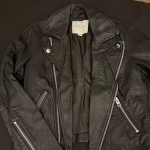 American Eagle Outfitters Black Leather Jacket